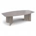 Arrow head leg radial boardroom table 2400mm x 8001300mm - grey oak ERB24GO