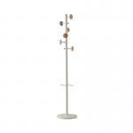Ersa coat stand with 6 coat hooks and 3 umbrella hooks - White & Oak ERCS