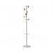 Ersa coat stand with 6 coat hooks and 3 umbrella hooks - White & Oak ERCS