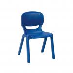 Ergos versatile one piece educational chair for age 14-16 - blue