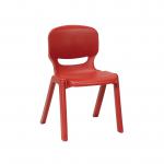 Ergos versatile one piece educational chair for age 14-16 - red