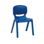 Ergos versatile one piece educational chair for age 16+ - blue