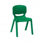 Ergos versatile one piece educational chair for age 16+ - green