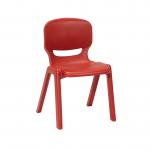 Ergos versatile one piece educational chair for age 16+ - red