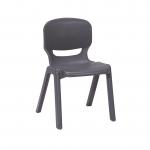 Ergos versatile one piece educational chair for age 16+ - slate