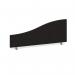 Wave desktop fabric screen 1000mm x 400mm200mm - charcoal ES1000W-C