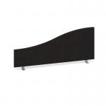 Wave desktop fabric screen 1000mm x 400mm200mm - black ES1000W-K