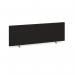 Straight desktop fabric screen 1200mm x 400mm - black ES1200S-K