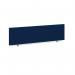 Straight desktop fabric screen 1400mm x 400mm - blue ES1400S-B