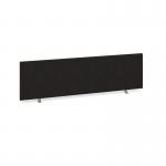 Straight desktop fabric screen 1400mm x 400mm - black ES1400S-K