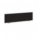 Straight desktop fabric screen 1400mm x 400mm - black ES1400S-K