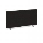 Straight desktop fabric screen 800mm x 400mm - charcoal ES800S-C