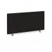 Straight desktop fabric screen 800mm x 400mm - charcoal ES800S-C