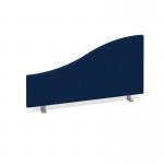 A vibrant blue desk screen made from high-quality fabric and measuring 800mm by 400mm with a 200mm wave design. Perfect for adding a pop of color and style to any workspace.