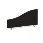 Wave desktop fabric screen 800mm x 400mm200mm - black ES800W-K