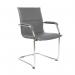 Essen stackable meeting room cantilever chair - grey faux leather ESS100S2-G