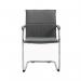 Essen stackable meeting room cantilever chair - grey faux leather ESS100S2-G