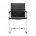 Essen stackable meeting room cantilever chair - black faux leather ESS100S2-K