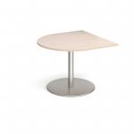 Eternal radial extension table 1000mm x 1000mm - brushed steel base and maple top