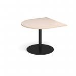 Eternal radial extension table 1000mm x 1000mm - black base and maple top