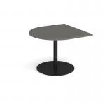 Eternal radial extension table 1000mm x 1000mm - black base, onyx grey top ETN10D-K-OG