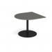Eternal radial extension table 1000mm x 1000mm - black base, onyx grey top ETN10D-K-OG