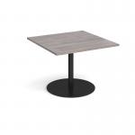 Eternal square extension table 1000mm x 1000mm - black base, grey oak top ETN10-K-GO