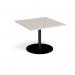 Eternal square extension table 1000mm x 1000mm - black base, light grey top ETN10-K-LG