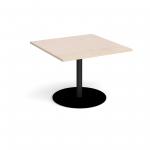 Eternal square extension table 1000mm x 1000mm - black base and maple top