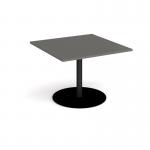 Eternal square extension table 1000mm x 1000mm - black base, onyx grey top ETN10-K-OG