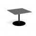 Eternal square extension table 1000mm x 1000mm - black base, onyx grey top ETN10-K-OG