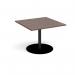 Eternal square extension table 1000mm x 1000mm - black base, walnut top ETN10-K-W