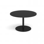Eternal circular boardroom table 1200mm - black base, black top ETN12C-K-BK