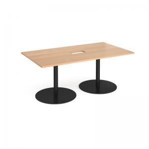 Eternal rectangular boardroom table 1800mm x 1000mm with central