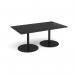 Eternal rectangular boardroom table 1800mm x 1000mm - black base, black top ETN18-K-BK