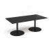 Eternal rectangular boardroom table 2000mm x 1000mm - black base, black top ETN20-K-BK