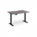 Elev8 Contract 1200w Straight Sit-stand Desk 1200mm x 800mm - Black Frame, Grey Oak Top EVC-1200-K-GO