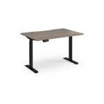 Elev8 Contract 1200w Straight Sit-stand Desk 1200mm x 800mm - Black Frame, Nebraska Oak EVC-1200-K-NO