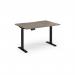 Elev8 Contract 1200w Straight Sit-stand Desk 1200mm x 800mm - Black Frame, Nebraska Oak EVC-1200-K-NO