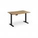 Elev8 Contract 1200w Straight Sit-stand Desk 1200mm x 800mm - Black Frame, Oak Top EVC-1200-K-O