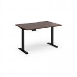 Elev8 Contract 1200w Straight Sit-stand Desk 1200mm x 800mm - Black Frame, Walnut Top EVC-1200-K-W
