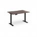 Elev8 Contract 1200w Straight Sit-stand Desk 1200mm x 800mm - Black Frame, Walnut Top EVC-1200-K-W