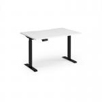 Elev8 Contract 1200w Straight Sit-stand Desk 1200mm x 800mm - Black Frame, White Top EVC-1200-K-WH