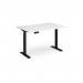 Elev8 Contract 1200w Straight Sit-stand Desk 1200mm x 800mm - Black Frame, White Top EVC-1200-K-WH