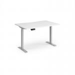Elev8 Contract 1200w Straight Sit-stand Desk 1200mm x 800mm - Silver Frame, White Top EVC-1200-S-WH