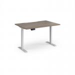 Elev8 Contract 1200w Straight Sit-stand Desk 1200mm x 800mm - White Frame, Nebraska Oak EVC-1200-WH-NO