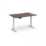 Elev8 Contract 1200w Straight Sit-stand Desk 1200mm x 800mm - White Frame, Walnut Top EVC-1200-WH-W
