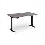 Elev8 Contract 1400w Straight Sit-stand Desk 1400mm x 800mm - Black Frame, Grey Oak Top EVC-1400-K-GO