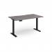 Elev8 Contract 1400w Straight Sit-stand Desk 1400mm x 800mm - Black Frame, Grey Oak Top EVC-1400-K-GO