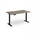 Elev8 Contract 1400w Straight Sit-stand Desk 1400mm x 800mm - Black Frame, Nebraska Oak EVC-1400-K-NO